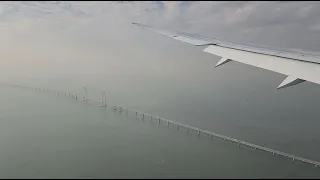 Air New Zealand Boeing 787-9 Dreamliner Arrival into Hong Kong Airport