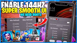 NO ROOT! Enable 144HZ on Any Android Devices!! Optimize Tool & Enhance FPS - MUST WATCH!