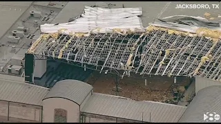 Aerial footage: Texas radar-confirmed tornado leaves behind destruction in Jacksboro