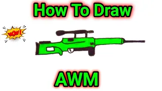 How to draw a AWM Gun step by step || Art video ||
