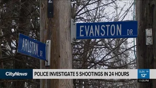 Toronto police investigate 5 shootings