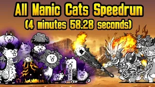 Battle Cats Beating All Manic Cats Speedrun (Mostly Cheese)