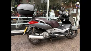 YAMAHA XP250R XMAX 2008 START UP AND REVIEW