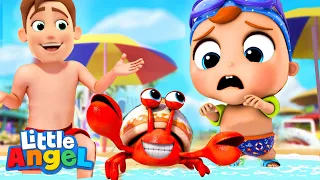 Beach Song | Baby John Learns About Sunscreen | Little Angel Kids Songs & Nursery Rhymes