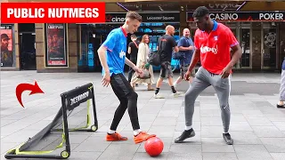 PUBLIC NUTMEGS IN LONDON! (Euros Football Challenge)