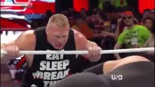 Brock Lesnar Attacks Undertaker Raw 31 March 2014﻿