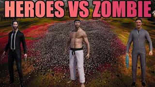 Can John Wick, Chuck Norris, Tesla stop 1 000 000 ZOMBIES | Ultimate Epic Battle Simulator 2