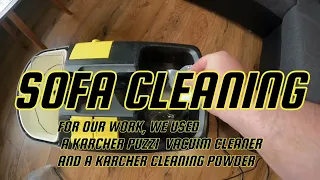 Cleaning the sofa we used PUZZI 10/2 KARCHER