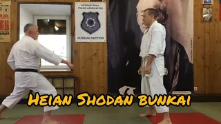 Sensei Sadovnikov 7 dan Shotokan Kase ha karate / Budo akademy No 41 bunkai Heian Shodan / Nidan