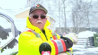 While shovelling, this Gander man explains why he doesn’t use his snowblower