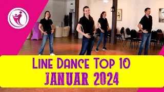Line Dance Top 10 Videos  - Januar 2024