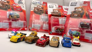 Unboxing Mini Racers 3 Packs Case W - President Mater, Rumbler McQueen, Chieftess, & More
