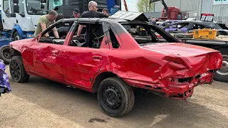 Kings Lynn The Draft 2024 Banger racing pit walk