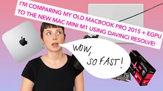 Mac Mini #review comparison to MacBook Pro 2015 + eGPU #colorgrading in #davinciresolve