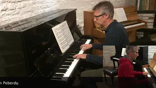 Bach 2 Part Invention No. 13 in A minor for 2 pianos (additional piano part by Simon Peberdy)