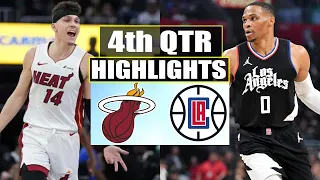Los Angeles Clippers vs Miami Heat 4th QTR Game Highlights | January 1, 2024