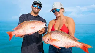 BIG Mutton Snapper Florida Keys Reef Fishing - [Catch Clean Cook]