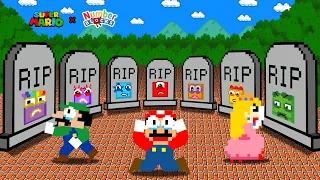 R.I.P All Numberblocks mix level : Mario, Luigi and Peach very sad story | Game Animation