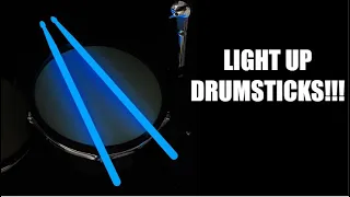 LIGHT UP DRUMSTICKS! Glow in the dark drumming.