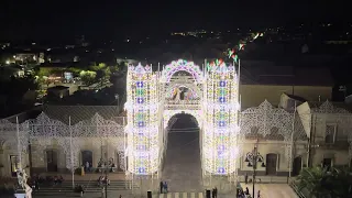 Pedara 8 Settembre 2023 Prima Accensione Musicale delle Artistiche Luminarie Ditta LA LUCERNA