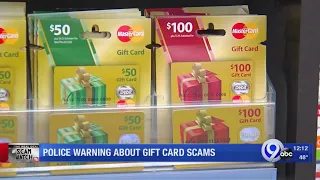 Police warning about gift card scams