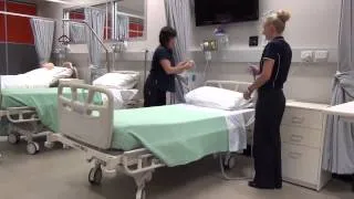 Making a hospital bed