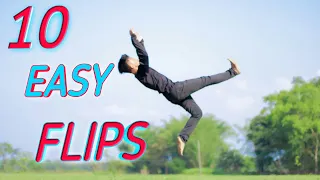 Best top 10 easy flips | How to start flips - Anyone can do it 🔥