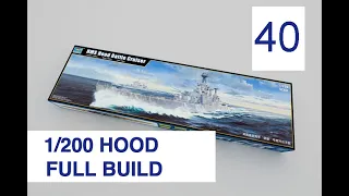 Trumpeter 1/200 HMS Hood Full build with Pontos detail set Part 40 (Fo'c'stle part 2)