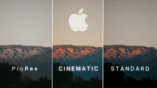 iPhone 15 Pro - ProRes Log vs STANDARD vs CINEMATIC MODE