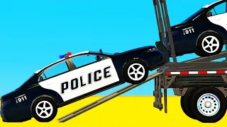 Spiderman Police Cars Rescue & Superheroes Obstacle Course - GTA 5 Mods