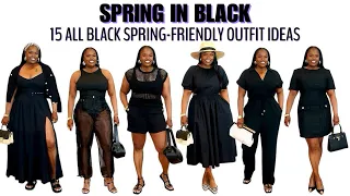 BLACK SPRING OUTFIT IDEAS | 15 DIFFERENT LOOKS