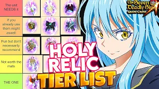 WHO TO GIVE HOLY RELICS TO! UPDATED PRIORITY TIER LIST! | Seven Deadly Sins: Grand Cross