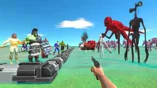 FPS Avatar Rescues Superhero Team and Fights Demon Team - Animal Revolt Battle Simulator