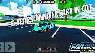 6 years anniversary in CDT | Roblox car dealership tycoon!