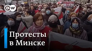 В Минске протестуют пенсионеры - марш по проспекту Независимости