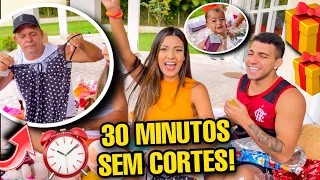 30 MINUTOS SEM CORTES COM ELES! *ABRINDO NOSSOS PRESENTES* 😱