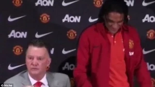 Radamel Falcao is 'speaking English for you' jokes Louis van Gaal as Dutchman praises..