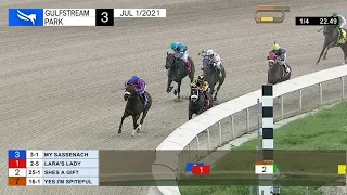 Gulfstream Park Carrera 3 - 1 de Julio 2021