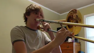 Attempt #2 5 octave Bb scale* on trombone