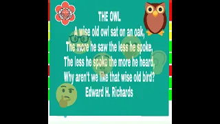 Grade 6 The owl 🦉 poem