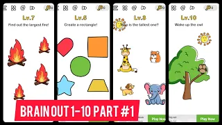 Brain Out All Levels 1 - 10 Walkthrough Solution (PART-1) LEVEL 1,2,3,4,5,6,7,8,9,10 ANSWER KEY,#1