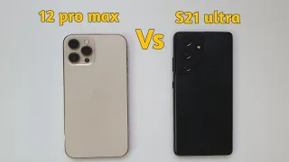 Samsung Galaxy s21 ultra vs iphone 12 pro max speed test comparison