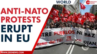 Anti-NATO Mass protests erupt in France, Germany and parts of Europe | Zee English News