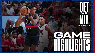 GAME HIGHLIGHTS: Pistons Open the 23-24 Season in Miami