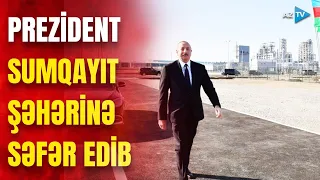 Prezident İlham Əliyev Sumqayıtda: dövlət başçısı açılışlar etdi