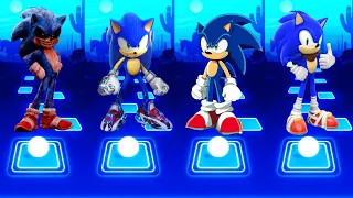 Sonic exe VS Sonic Prime VS Sonic X VS Sonic Boom || Tileshop EDM Rush
