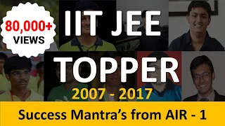 IIT JEE Toppers List: Strategies & Motivation to Crack Exam with Maximum Score