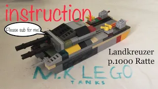 Mini lego tanks instruction: landkreuzer p.1000 Ratte