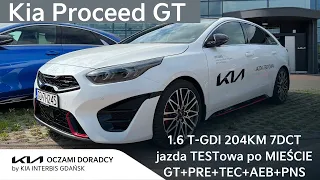 Kia Proceed GT [1.6 T-GDI 204KM 7DCT] jazda TESTowa po MIEŚCIE | 4K