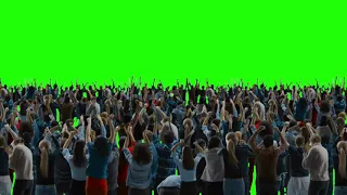 green screen crowd cheering